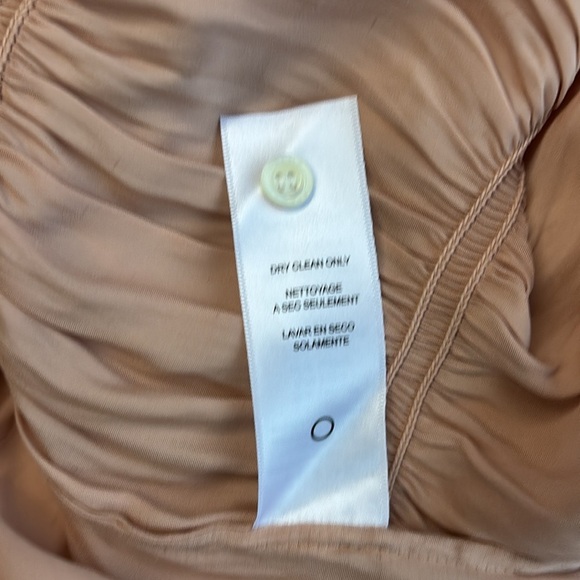 EUC Frame Pink Shirred V-Neck Blouse Size Large Retro 90s Vibe Fire Rose Summer - Picture 6 of 6